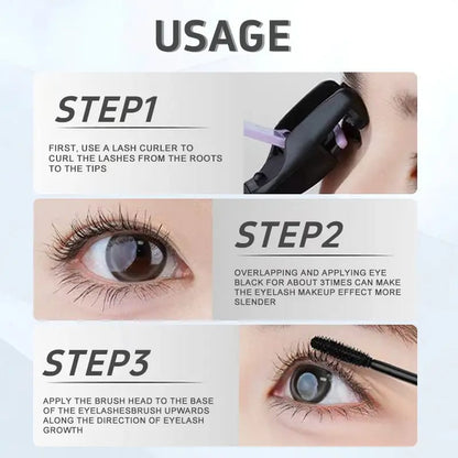 SEAGRIL® 24H Waterproof Volumizing Mascara – Long-Lasting Thick & Defined Lashes, Smudge-Proof & Sweat-Proof Lash Lift Effect-YH