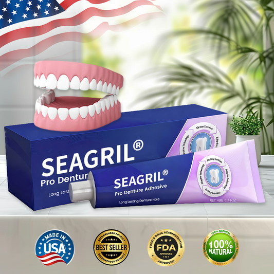 🔥 LIMITED SPECIAL OFFER 🔥 SEAGRIL® Pro Denture Adhesive🦷💜FDA Certified (Clinically Proven 96-   Hour Lock Hold for   Secure, Comfortable &   Zinc-Free Denture Fit)