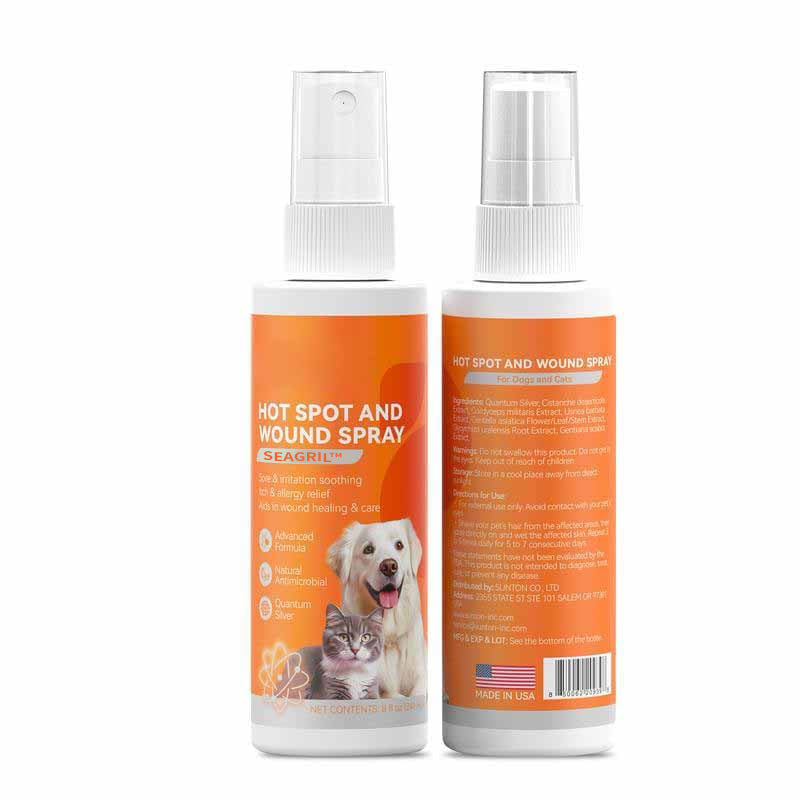Pet Itch Relief Spray – Vet-Recommended SEAGRIL™ Formula for Dogs & Cats | Heals Hot Spots & Soothes Skin