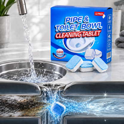 💥Drain Cleaning Tablets 12 Pack For Sinks, Showers & Washing Machines