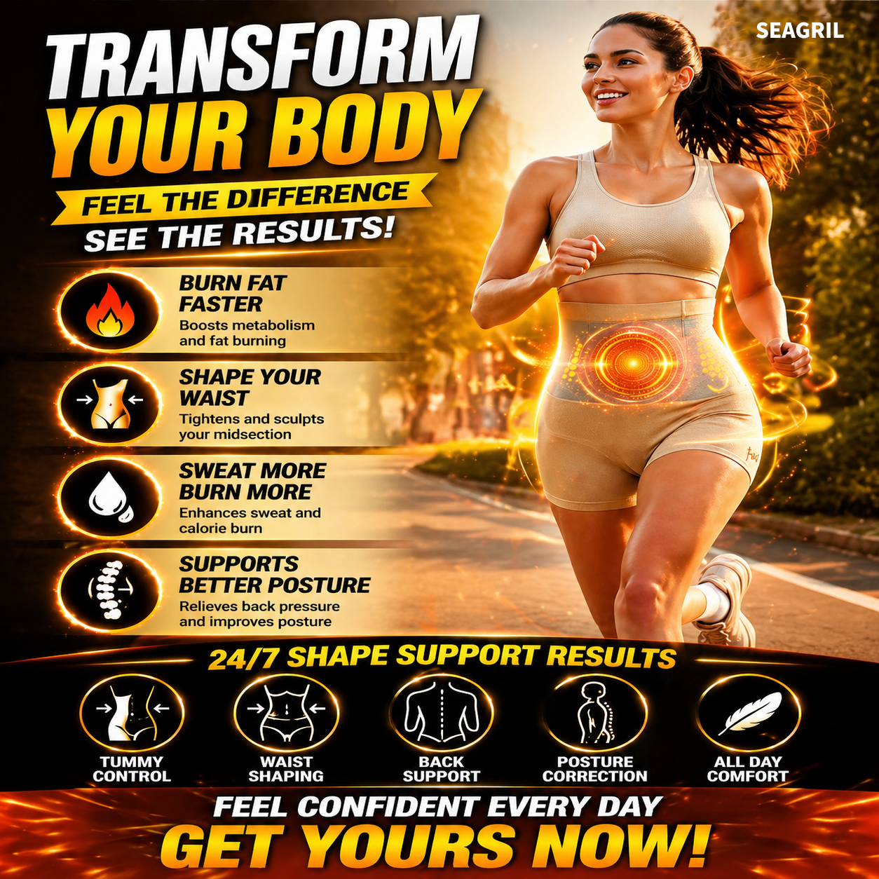 🏆𝐎𝐟𝐟𝐢𝐜𝐢𝐚𝐥 𝐁𝐫𝐚𝐧𝐝 𝐒𝐭𝐨𝐫𝐞 | SEAGRIL® Moringa & Berberine 4-In-1 Micro-Particle Sculpting & Fat-Burn Shorts( Suitable for both 🙍‍♂️men and 🙍‍♀️women )
