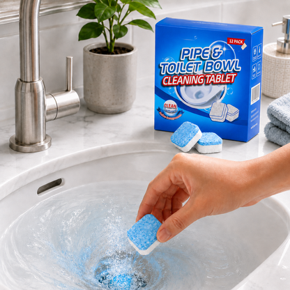💥Drain Cleaning Tablets 12 Pack For Sinks, Showers & Washing Machines