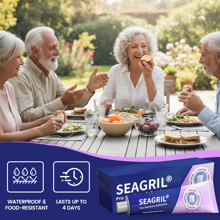 🔥 LIMITED SPECIAL OFFER 🔥 SEAGRIL® Pro Denture Adhesive🦷💜FDA Certified (Clinically Proven 96-   Hour Lock Hold for   Secure, Comfortable &   Zinc-Free Denture Fit)