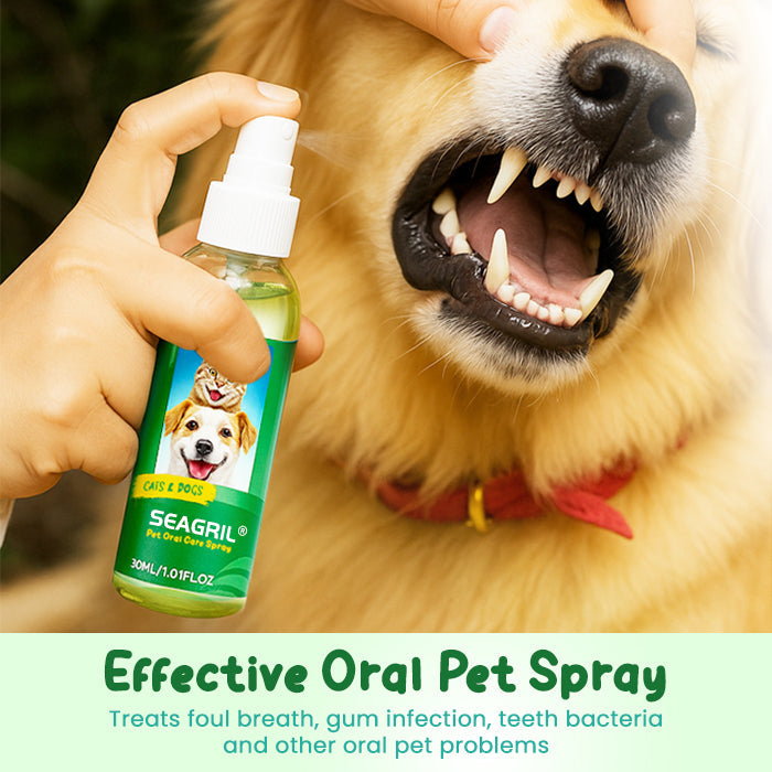 ✨SEAGRIL® Pet Oral Care Spray – 🦷3-Day Fresh Breath Solution 🐾