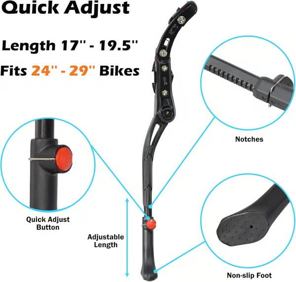 🚲 Premium Adjustable Bike Kickstand – Stability Meets Durability