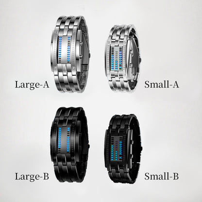 ⌚ LIMITED-TIME 50% OFF! ✨ Binary LED Watch – Stainless Steel, Blue Light, Sporty, Water-Resistant, Modern ⚡
