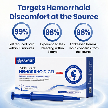 🏆45K+ SOLD 🔥2026 HOT SALE SEAGRIL® ProctoEase Hemorrhoid Gel (A box of 6)