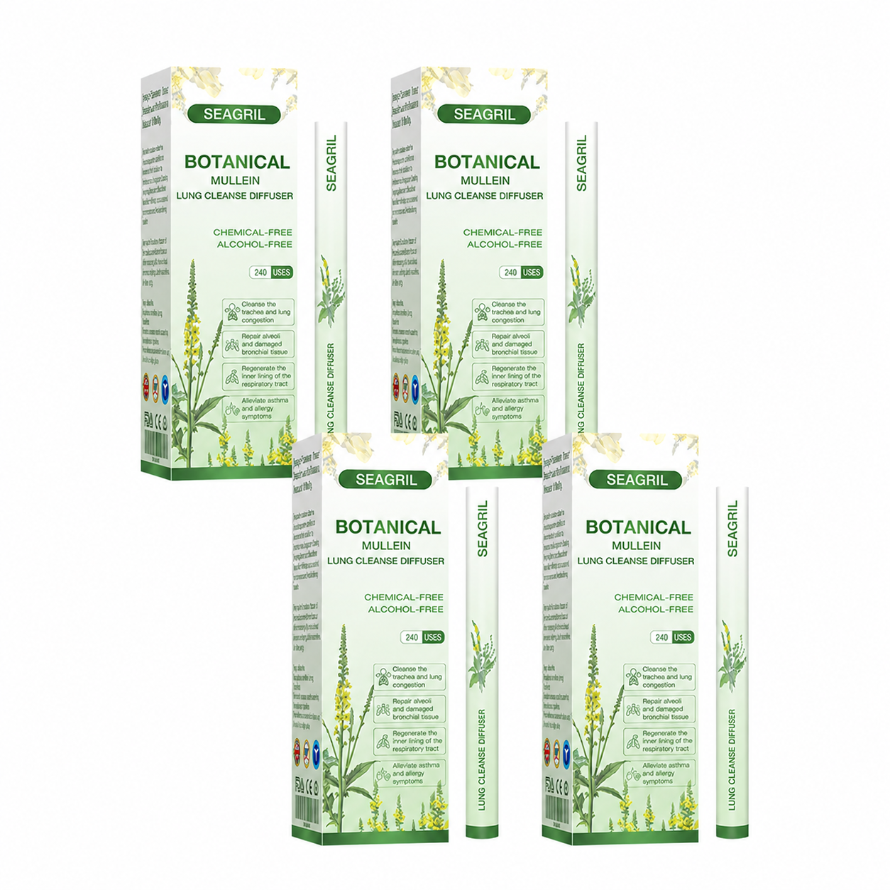 ❣️✅UK Owned and Operated|SEAGRIL® Botanical Mullein Lung Cleanse Diffuser (💝 Cough, wheezing, shortness of breath, sputum, stuffy nose, bronchitis, bronchitis, allergy symptoms, lung discomfort💝)