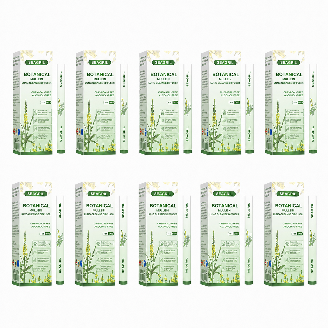 ❣️✅UK Owned and Operated|SEAGRIL® Botanical Mullein Lung Cleanse Diffuser (💝 Cough, wheezing, shortness of breath, sputum, stuffy nose, bronchitis, bronchitis, allergy symptoms, lung discomfort💝)