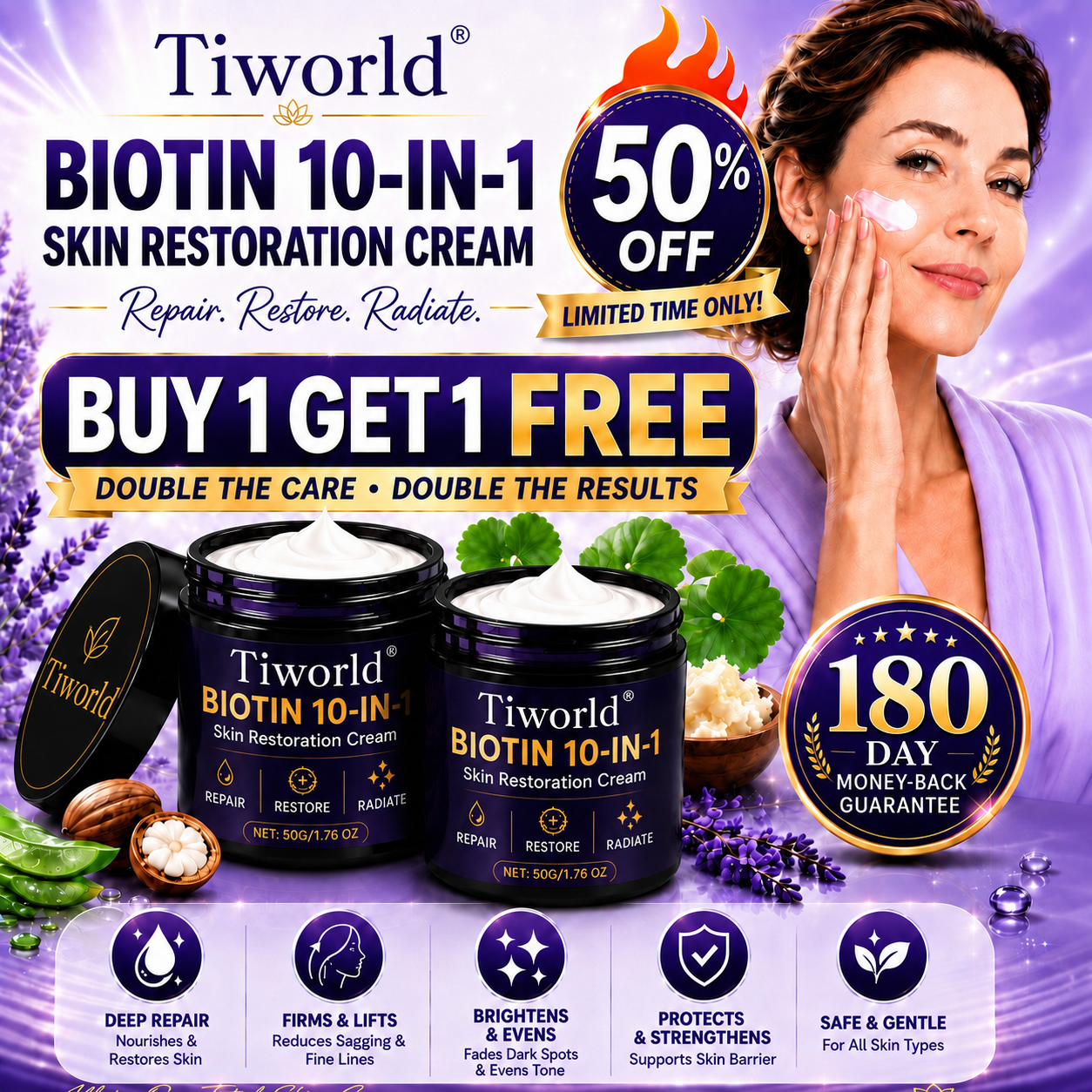 ✨Up TO 70% OFF 💯 Tiworld® Biotin 10-in-1 Skin Restoration Cream