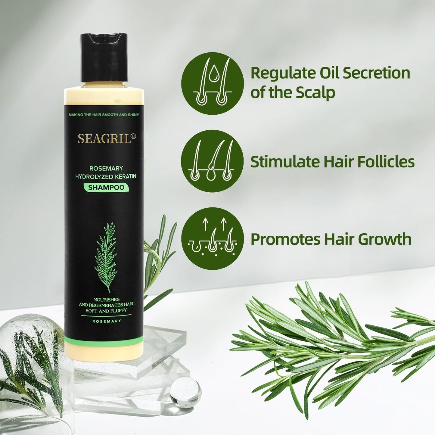 🌱SEAGRIL® Organic Rosemary Hair Growth Shampoo