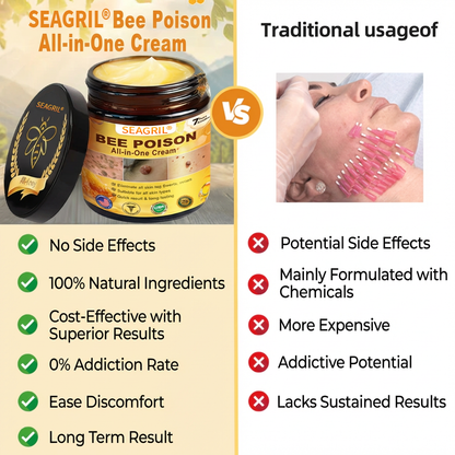 SEAGRIL®  𝐁𝐞𝐞 𝐏𝐨𝐢𝐬𝐨𝐧 𝐀𝐥𝐥-𝐢𝐧-𝐎𝐧𝐞 𝐂𝐫𝐞𝐚𝐦–🌸 Anti-aging,Hydrating, Skin Repair, Even Tone, Acne and Dark Spot Treatment, Wart and Mole Removal, Psoriasis Relief