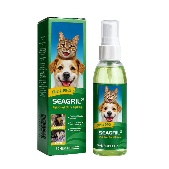 ✨SEAGRIL® Pet Oral Care Spray – 🦷3-Day Fresh Breath Solution 🐾
