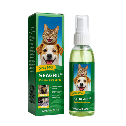 ✨SEAGRIL® Pet Oral Care Spray – 🦷3-Day Fresh Breath Solution 🐾