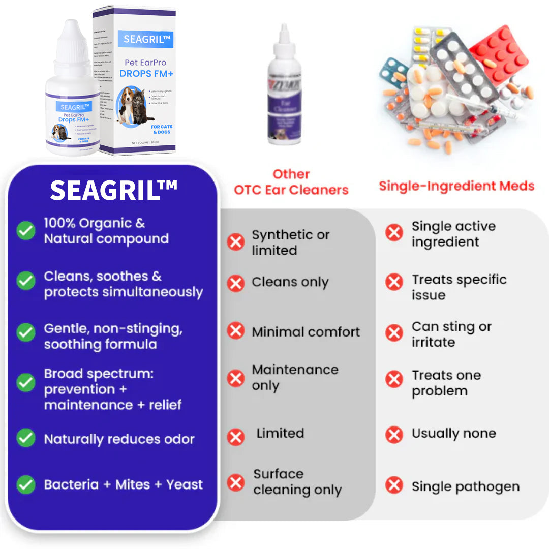 SEAGRIL™ Pet EarPro Drops FM+ (𝟟𝟘% 𝕆𝔽𝔽 𝗘𝗡𝗗𝗦 𝗜𝗡 𝟭𝟬 𝗠𝗜𝗡𝗨𝗧𝗘𝗦)