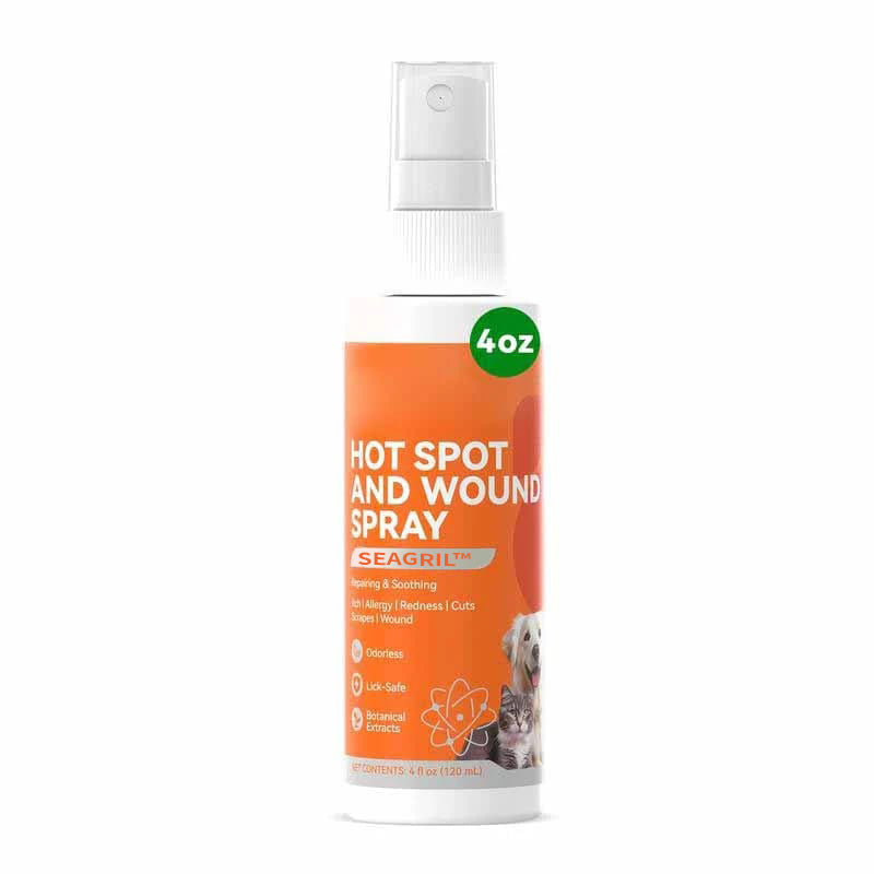 Pet Itch Relief Spray – Vet-Recommended SEAGRIL™ Formula for Dogs & Cats | Heals Hot Spots & Soothes Skin