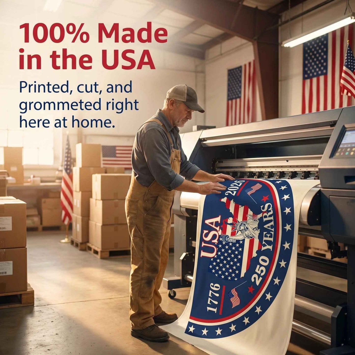 🗽USA 100% Veteran Owned / Handcrafted in USA-250th Anniversary Banners