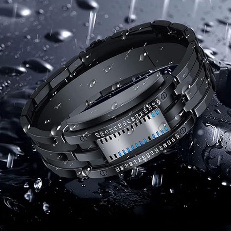 ⌚ LIMITED-TIME 50% OFF! ✨ Binary LED Watch – Stainless Steel, Blue Light, Sporty, Water-Resistant, Modern ⚡