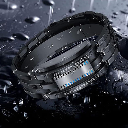⌚ LIMITED-TIME 50% OFF! ✨ Binary LED Watch – Stainless Steel, Blue Light, Sporty, Water-Resistant, Modern ⚡