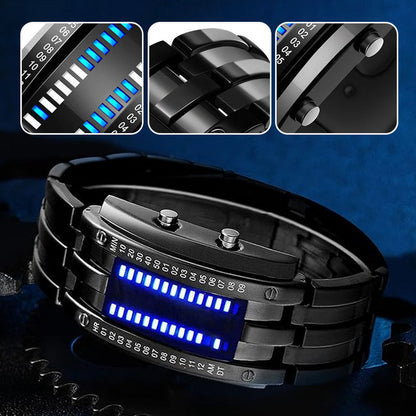 ⌚ LIMITED-TIME 50% OFF! ✨ Binary LED Watch – Stainless Steel, Blue Light, Sporty, Water-Resistant, Modern ⚡