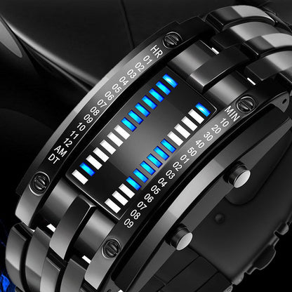 ⌚ LIMITED-TIME 50% OFF! ✨ Binary LED Watch – Stainless Steel, Blue Light, Sporty, Water-Resistant, Modern ⚡