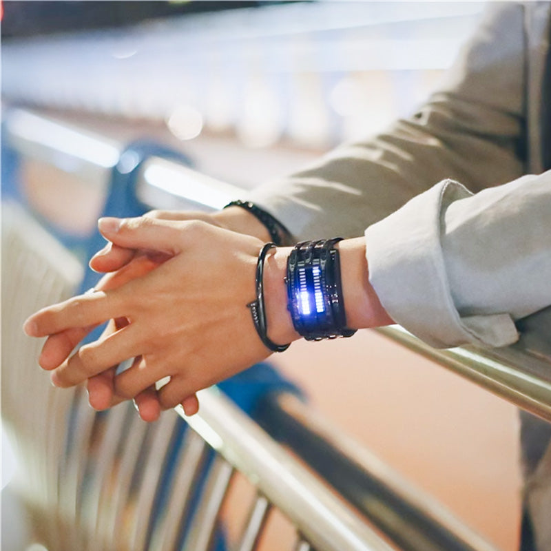 ⌚ LIMITED-TIME 50% OFF! ✨ Binary LED Watch – Stainless Steel, Blue Light, Sporty, Water-Resistant, Modern ⚡