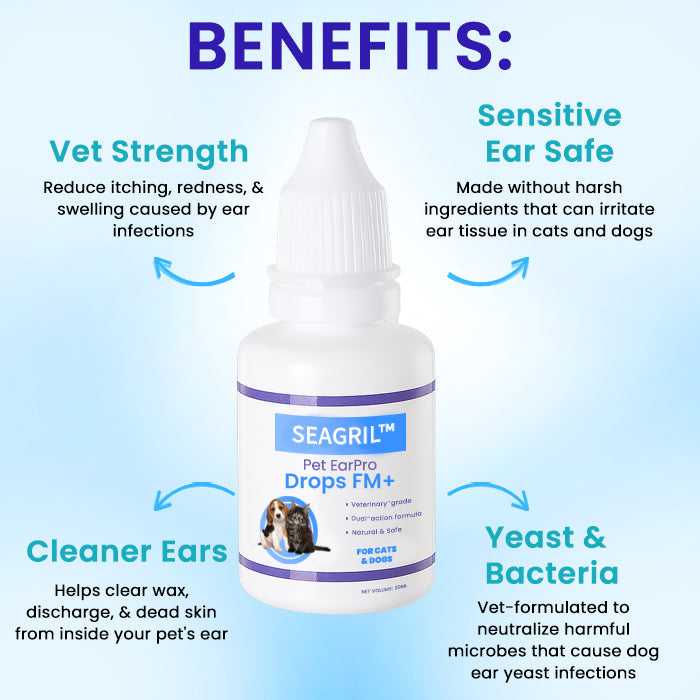 SEAGRIL™ Pet EarPro Drops FM+ (𝟟𝟘% 𝕆𝔽𝔽 𝗘𝗡𝗗𝗦 𝗜𝗡 𝟭𝟬 𝗠𝗜𝗡𝗨𝗧𝗘𝗦)